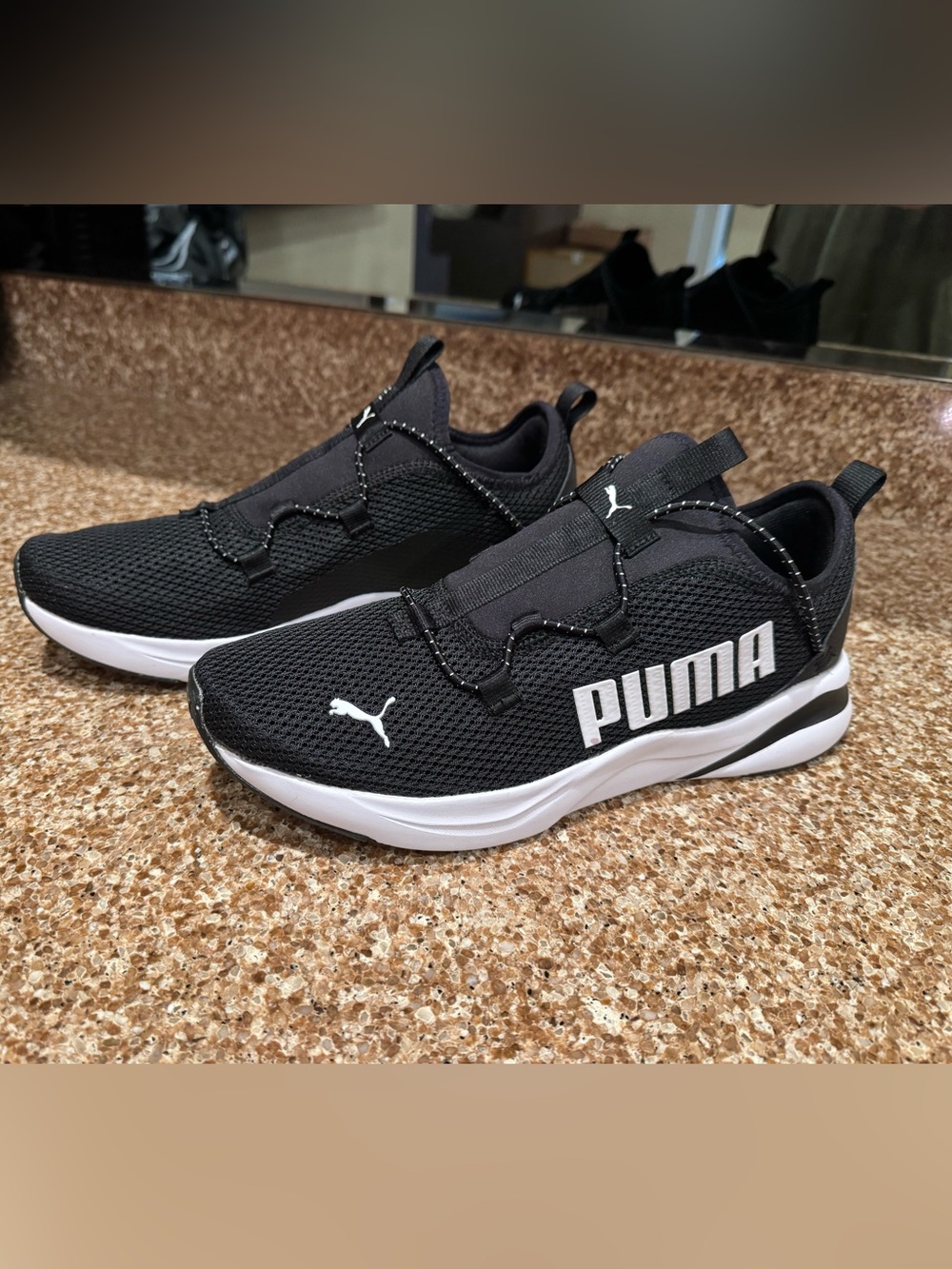 New Puma Men’s Softride Rift 2.0 Slip In Running Shoes Black Size 11.5